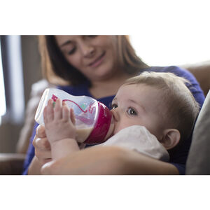 Μπιμπερό Closer to Nature 340ml - μέτρια ροή-ροζ 