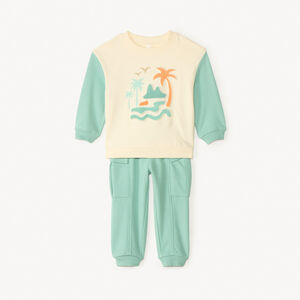 Σύνολο jogging με χρωματικό μπλοκ για μωρό αγόρι 