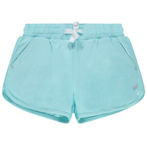 Σορτς μονόχρωμο από jersey με σχέδιο σε ασημένιο foil 