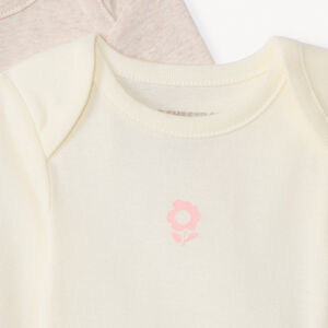 Σετ 5 πλεκτά bodies με μακριά μανίκια και σχέδια για μωρό κορίτσι από jersey 