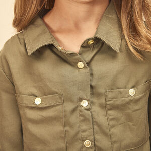 Φόρεμα πουκαμίσα από lyocell με ζώνη για κορίτσι 