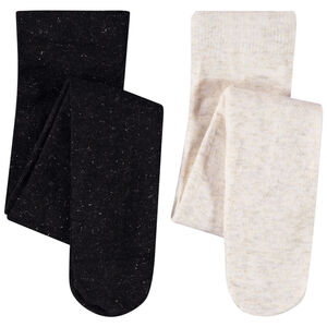 Σετ από 2 χοντρές κάλτσες για bebe κορίτσι 