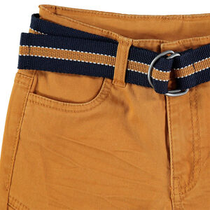 Υφασμάτινο παντελόνι νηματοβαφή με αφαιρούμενη ζώνη 