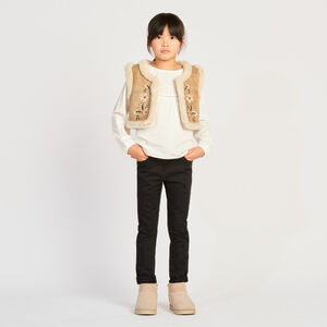 Παντελόνι slim από υφασμάτινο ύφασμα για κορίτσι 