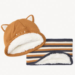 Σετ πλεκτό σκουφάκι και snood με παιχνιδιάρικο σχέδιο για μωρό 