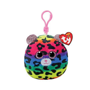 Squishy Beanies Dotty Χνουδωτό Κλιπ Λεοπάρδαλη Πολύχρωμο TY 