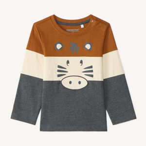 T-shirt à manches longues pour bébé garçon avec imprimé ludique fantaisie 