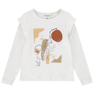 T-shirt manches longues en jersey print fantaisie pour fille Main T-shirt manches longues en jersey print fantaisie pour fille