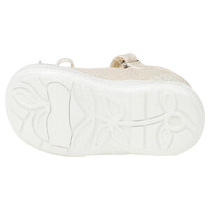 Μαλακά χρυσαφί φαντεζί παπουτσάκια με φιόγκο  