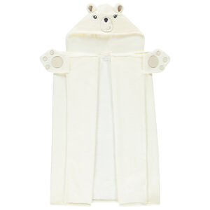 Παιδικό plaid με κουκούλα σε σχέδιο αρκούδας πολικού από sherpa 