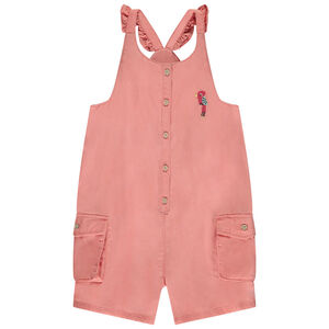 Σαλοπέτα κοντή κέντημα πουλί για bebe κορίτσι 