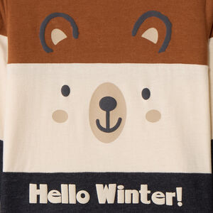 Μπλούζα με μακριά μανίκια και εφέ colorblock για μωρό αγόρι 