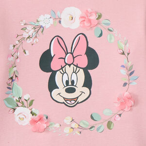 Φούτερ molleton Minnie Disney με 3D λουλούδια για bebe κορίτσι 