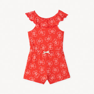 Σαλοπέτα για κορίτσια με κολάρο bardot και τύπωμα κόμπων. 