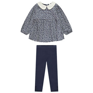 Σέτ 2 τμχ. με τούλι εκτύπωσης λουλουδιών για μωρό κορίτσι 