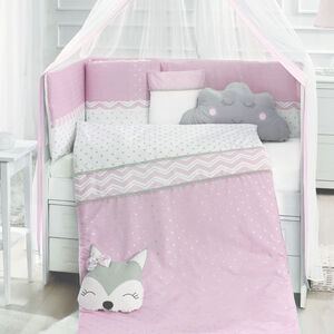 Σετ προίκας 9τμχ 70*140 Fox ροζ 