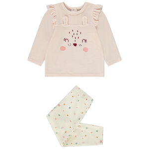 Πιτζάμα 2 τμχ. βελουτέ για μωρό κορίτσι 