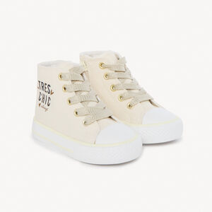 Αθλητικά παπούτσια πάνινα με φερμουάρ για bebe κορίτσι 