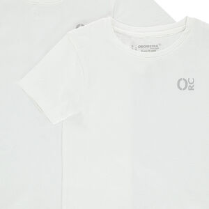 Σετ 2 βαμβακερά μονόχρωμα μπλουζάκια (φανελάκια) με τυπωμένο λογότυπο 