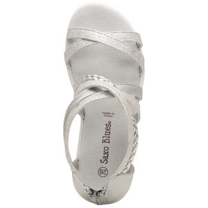 Πέδιλα με ασημένια φαντεζί λουράκια 