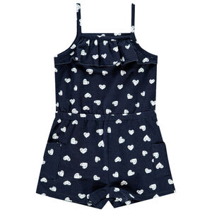 Σαλοπέτα κοντή με σχέδιο καρδιές για μωρό κορίτσι 