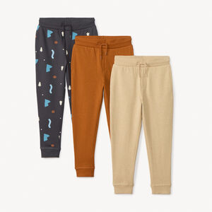 Lot de 3 joggings molleton fantaisie pour garçon  Main Lot de 3 joggings molleton fantaisie pour garçon