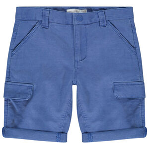 Βερμούδα πάνινη με καπάκια για αγόρι Great Greece μπλε σκούρο 