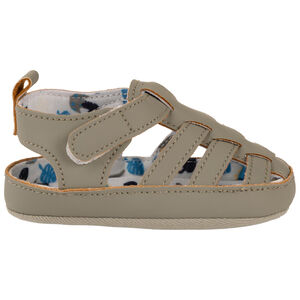 Σανδάλια με κλείσιμο με σκρατς και εκτύπωση για μωρό αγόρι 