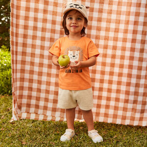 T-shirt à manches longues avec imprimé Lion pour bébé garçon 