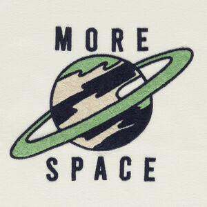 Κοντομάνικο μπλουζάκι με κεντημένο patch πλανήτη για αγόρι 