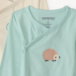 Σετ 5 φαντεζί bodies με μακριά μανίκια για μωρό αγόρι με διαφορετικούς τύπους ανοίγματος ανάλογα με την ηλικία 