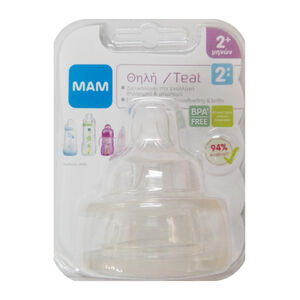 Θηλη Σιλικονη Που Δεν Σταζει 4+Μ - 2Τεμ. MAM 