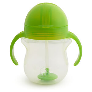 Munchkin Tip & Sip Straw Cup Ποτήρι με Καλαμάκι 6m+, Πράσινο, 207ml 