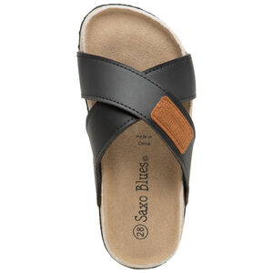 Μουλέρες με λουριά και εφέ δέρματος με ετικέτα από σουέτ για αγόρι 