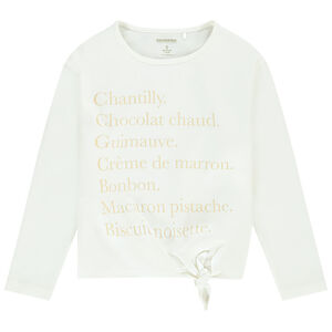 T-shirt manches longues à nouer en jersey pour fille Main T-shirt manches longues à nouer en jersey pour fille