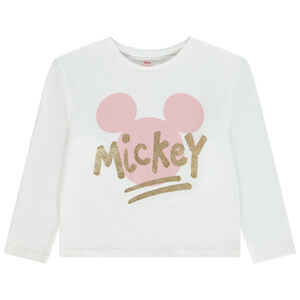 T-shirt μακρυμάνικο με σχέδιο glitter Mickey Disney για κορίτσι 