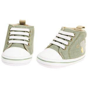 Αθλητικά παπούτσια ψηλά από ύφασμα με σχέδιο δράκου για μωρό αγόρι 