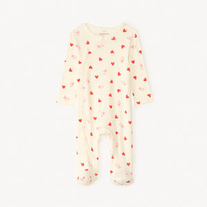 Νυχτικό από πλεκτό με σχέδιο καρδιά για μωρό κορίτσι (διαφορετικές ανοίξεις ανάλογα με την ηλικία) 