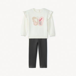 Ensemble jogging motif papillon pour bébé fille 