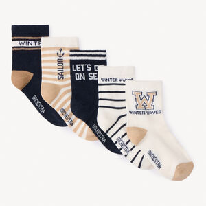 Lot de 5 paires de chaussettes fantaisie pour garçon 