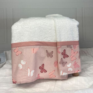 Σετ πετσέτες 2τμχ Butterfly Ροζ 