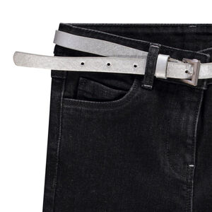 Σλιμ τζιν με αποσπώμενη ζώνη για κορίτσι 