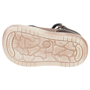 Babies en cuir à paillettes et bride à scratch pour bébé fille 