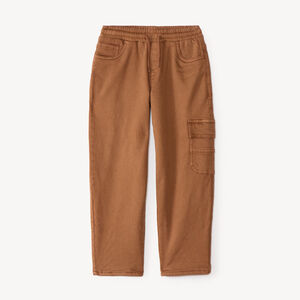 Pantalon baggy garçon en double jersey avec poche cargo 