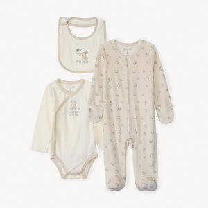 Σετ γέννησης 3 τεμαχίων με σχέδιο αρκουδάκι για μωρό 