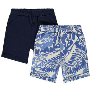 Σέτ 2 βερμούδων από πλεκτό για μωρό αγόρι 