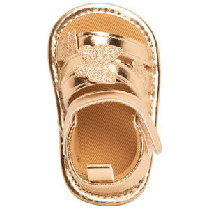 Χρυσαφί σανδάλια με λεπτομέρειες πεταλούδες για bebe κορίτσι 