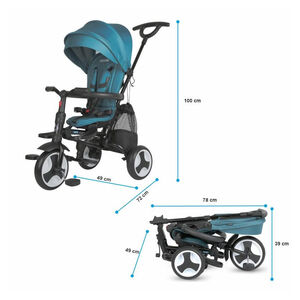 Τρίκυκλο Ποδηλατάκι Αναδιπλούμενο Coccole Spectra Plus Atlantic Blue 