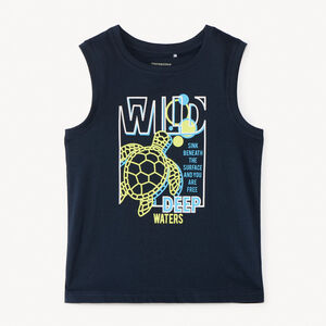 Αμάνικο μπλουζάκι από ύφασμα jersey με σχέδια για αγόρια. 