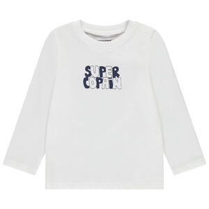 Μακρυμάνικο μπλουζάκι με τύπωμα "Super Copain" για μωρό αγόρι 